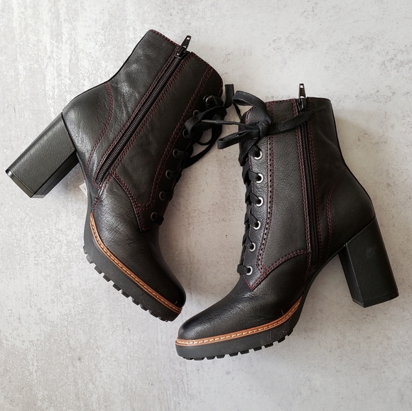Naturalizer Callie Lace-Up Leather Ankle Boot - Picture 3 of 7